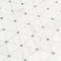 Bianco Dolomite Pinwheel 12" x 15" Polished Marble Mesh-Mounted Mosaic Tile Pattern-MSI Collection