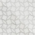 Bianco Gridwork 12" x 12" Polished Marble Mesh-Mounted Mosaic Tile Pattern-MSI Collection