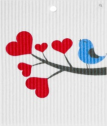 Wash Towel - Bird on Heart Branch
