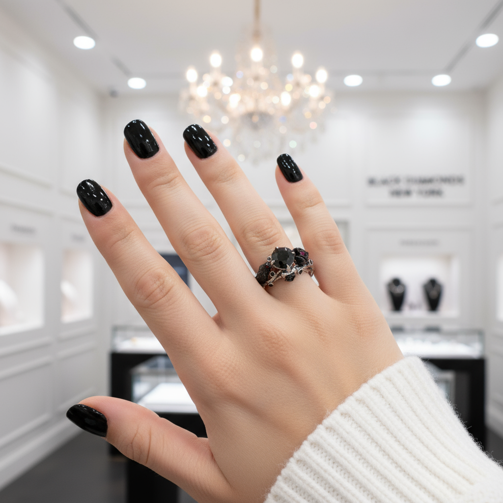 Black Crow- 1.25 Carat Diamond Option Gothic Wedding Ring