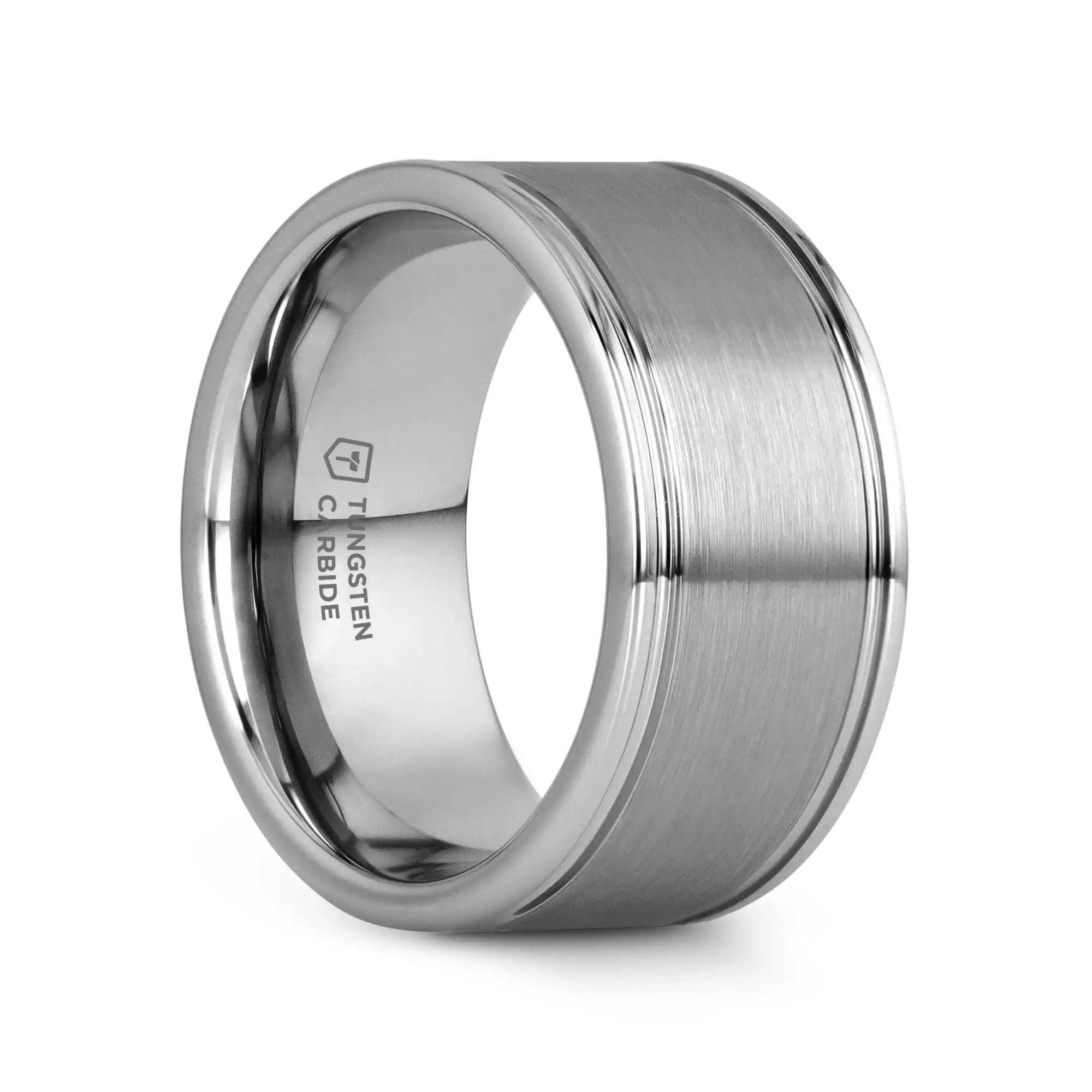 BRIDGEPORT Flat Satin Finish Tungsten Carbide Ring - 6mm - 10mm