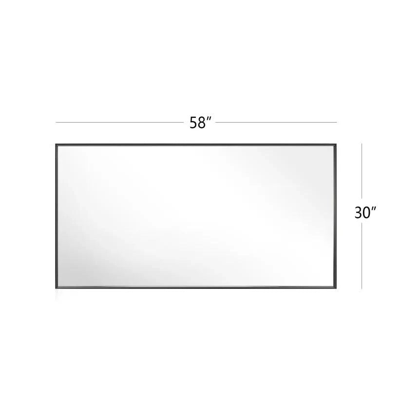 Reflections Sleek Modern Black Aluminum Framed Wall Mirror