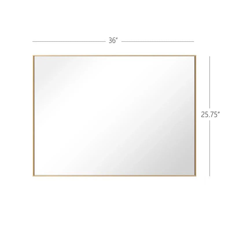 Reflections Sleek Modern Black Aluminum Framed Wall Mirror