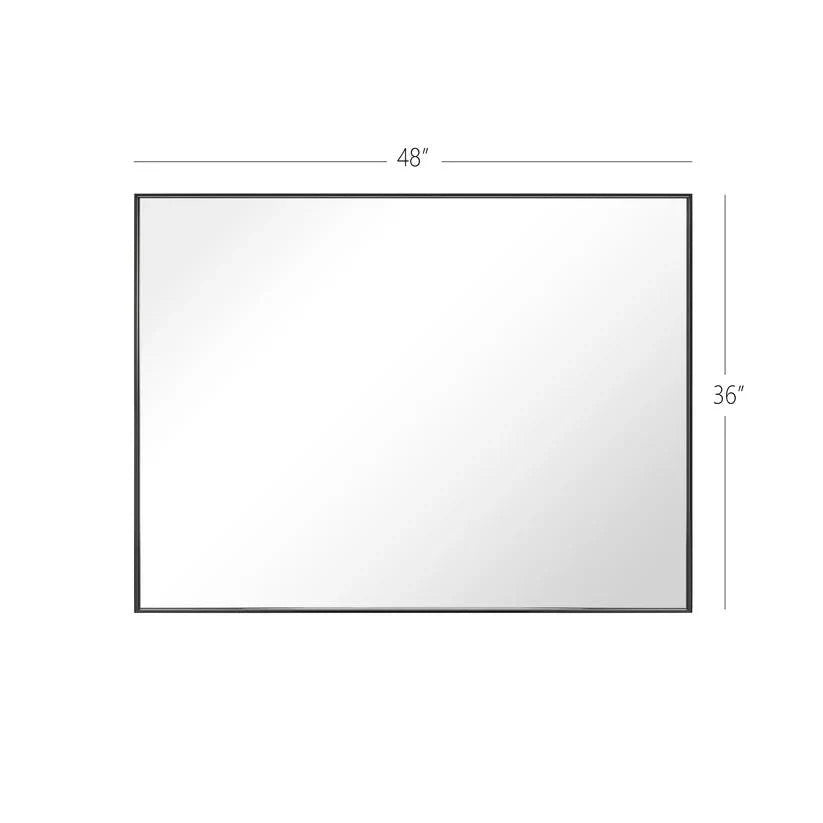 Reflections Sleek Modern Black Aluminum Framed Wall Mirror