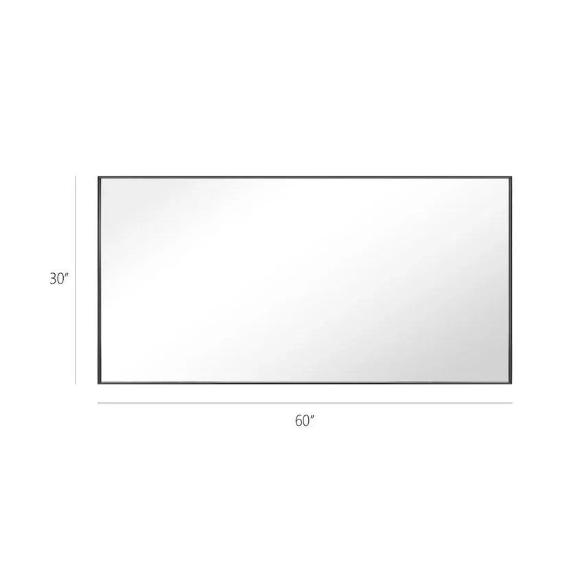 Reflections Sleek Modern Black Aluminum Framed Wall Mirror