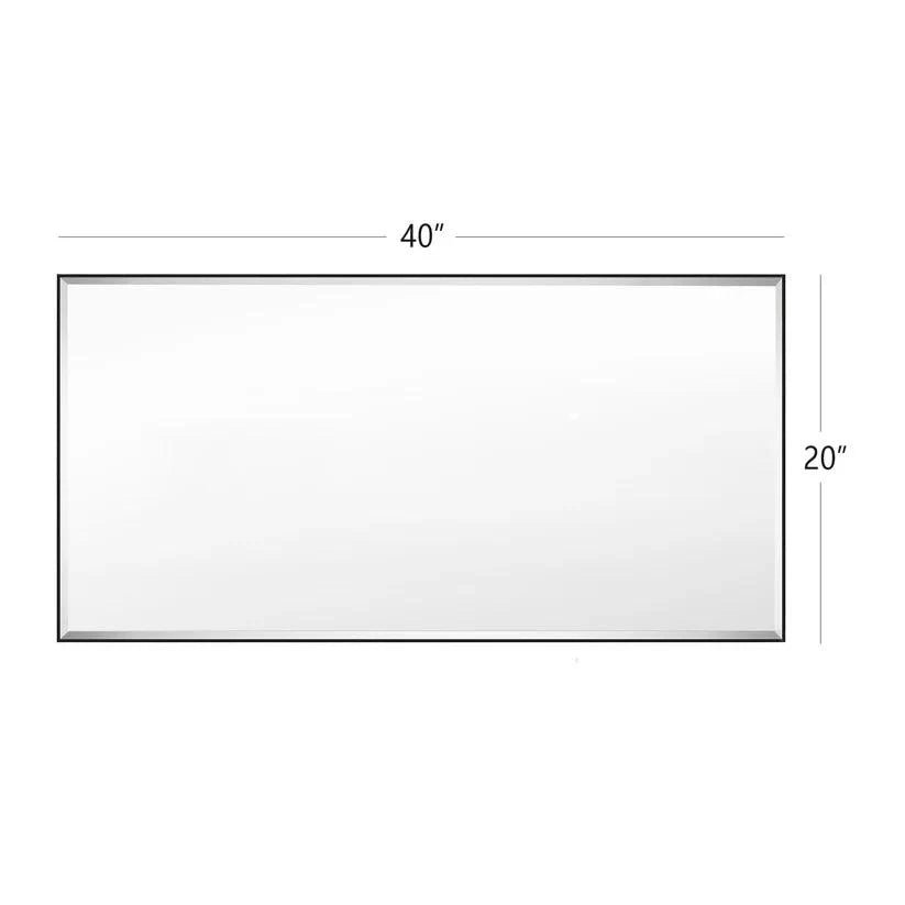 Reflections Sleek Modern Black Aluminum Framed Beveled Wall Mirror