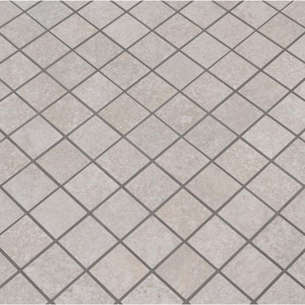 Brixstyle Blanco 12"x12" Glazed Porcelain Mesh-Mounted Mosaic Tile 2"x2" - MSI Collection