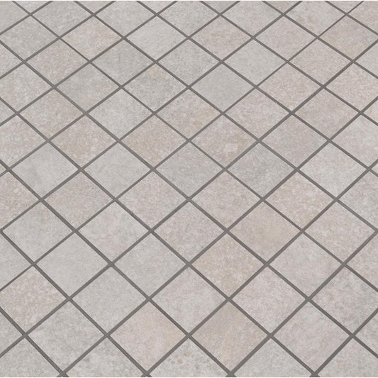 Brixstyle Blanco 12"x12" Glazed Porcelain Mesh-Mounted Mosaic Tile 2"x2" - MSI Collection