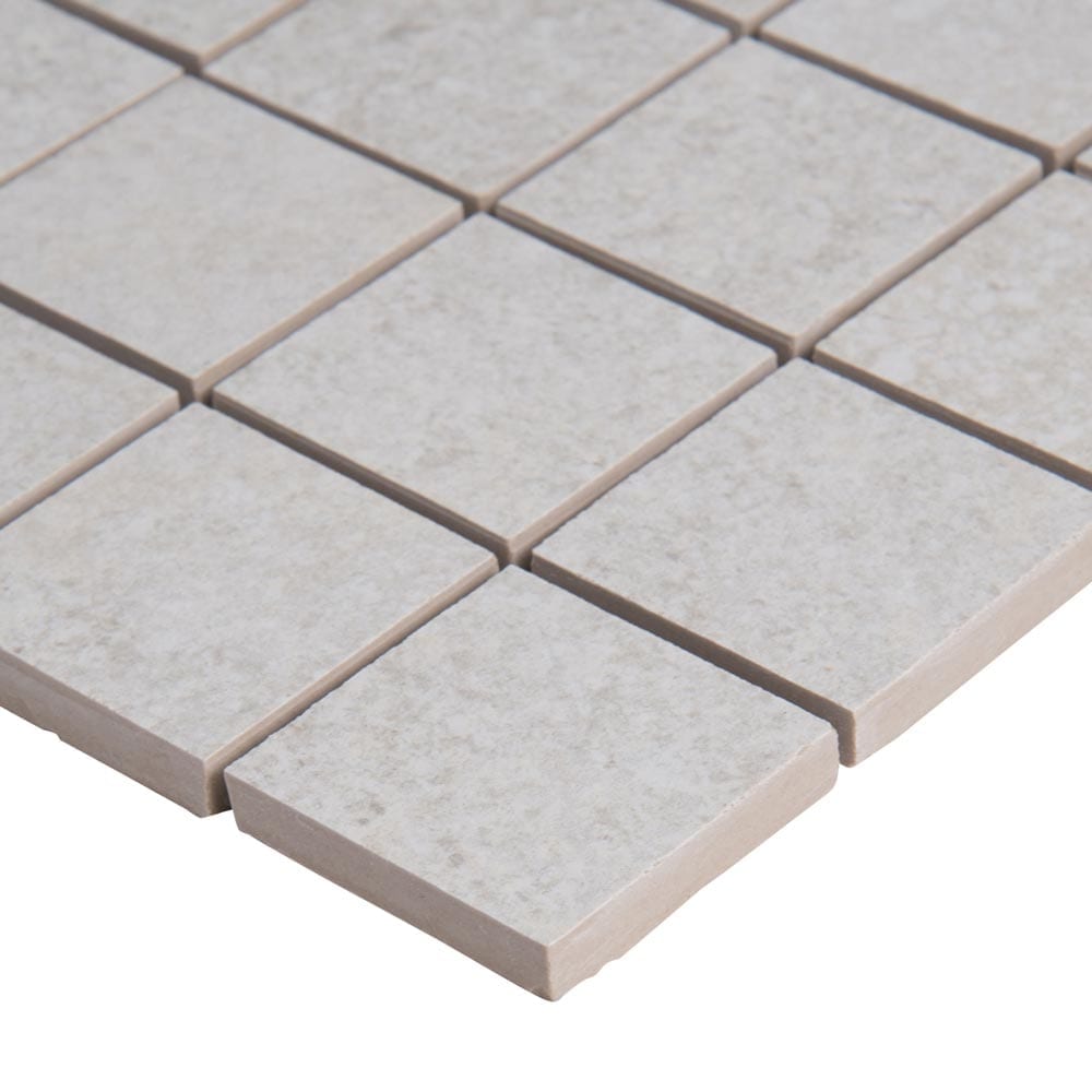 Brixstyle Blanco 12"x12" Glazed Porcelain Mesh-Mounted Mosaic Tile 2"x2" - MSI Collection