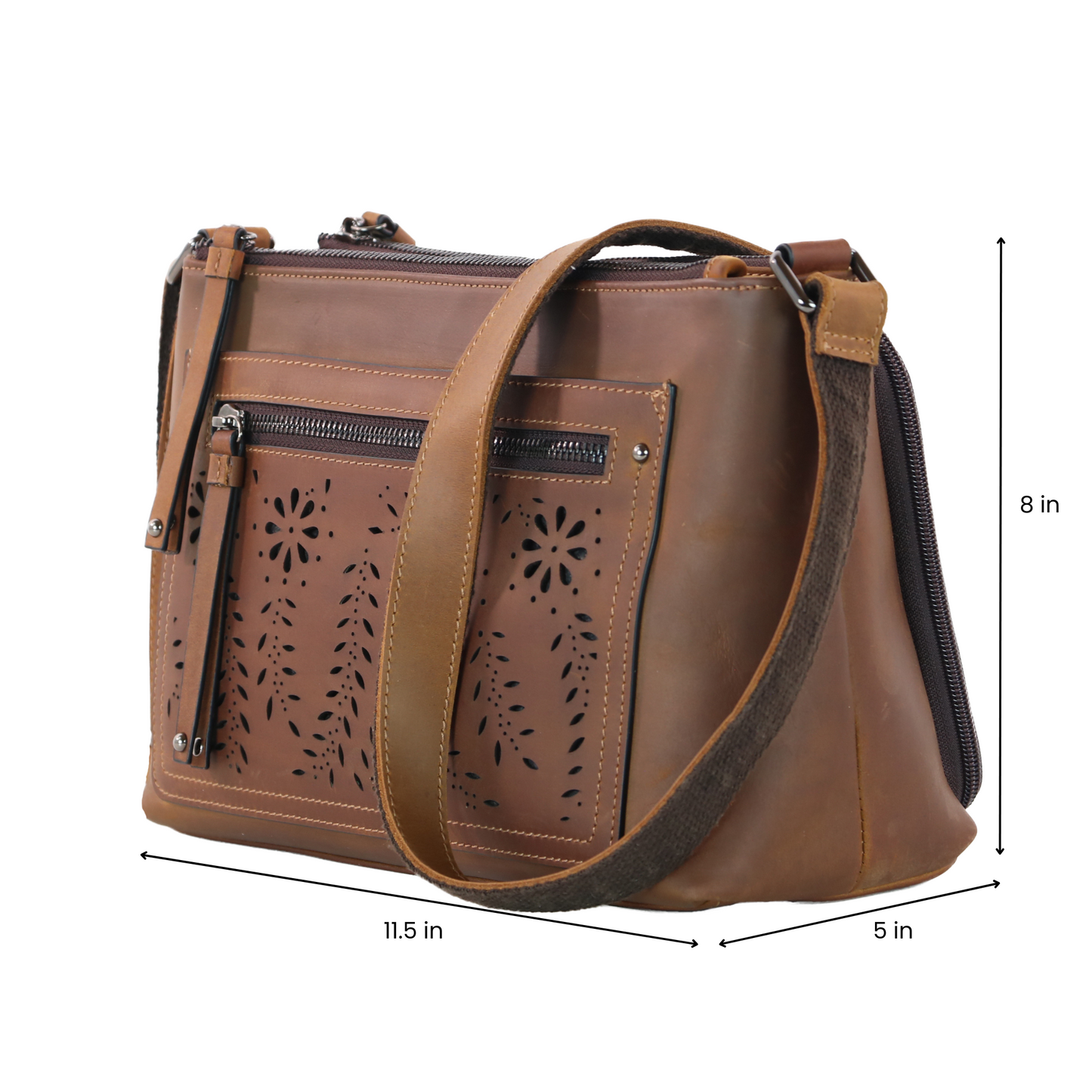Concealed Carry Brynlee Leather Crossbody by Lady Conceal