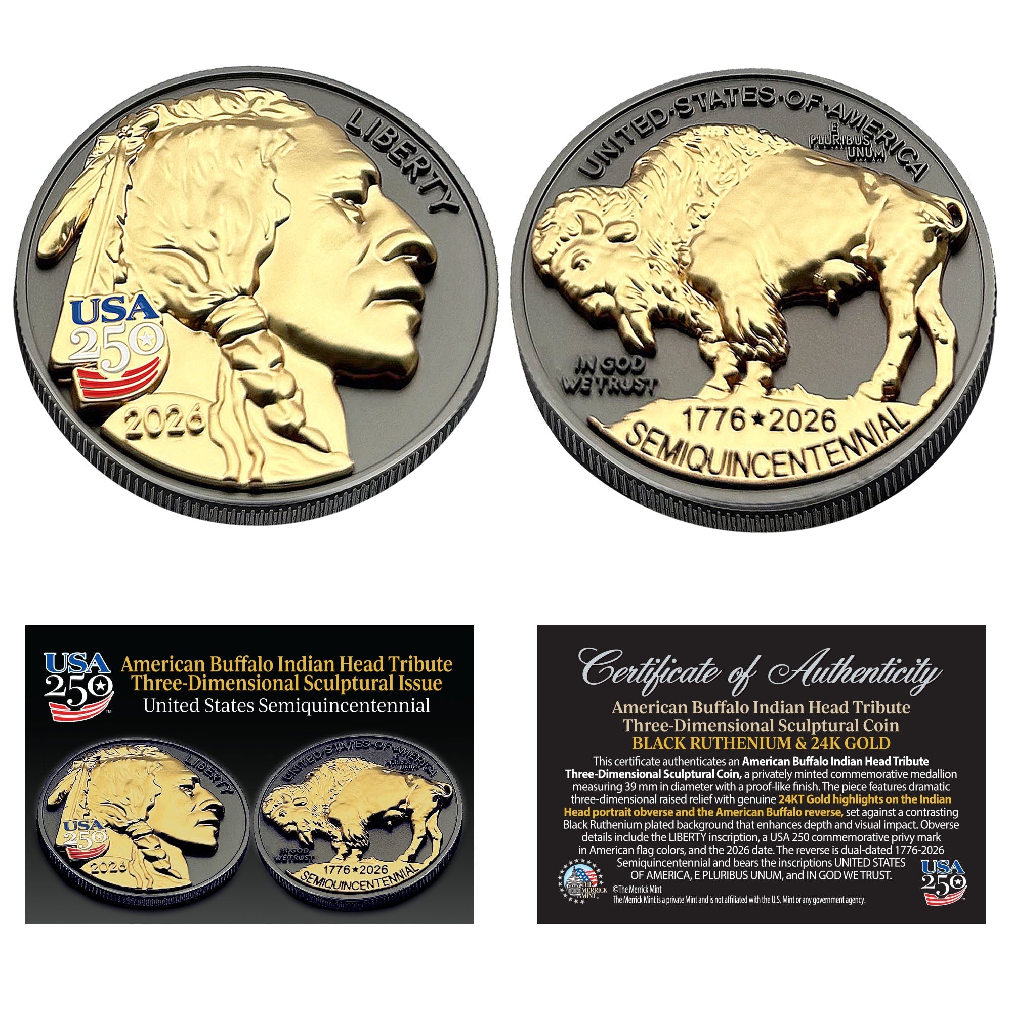 american buffalo indian head tribute coin front
