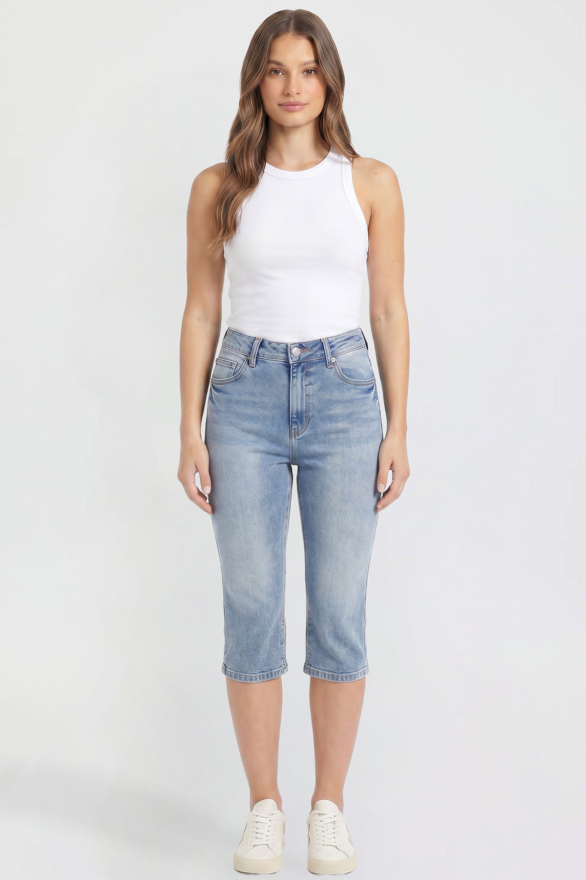 Women's Luxe High Rise Capri with Side Slit