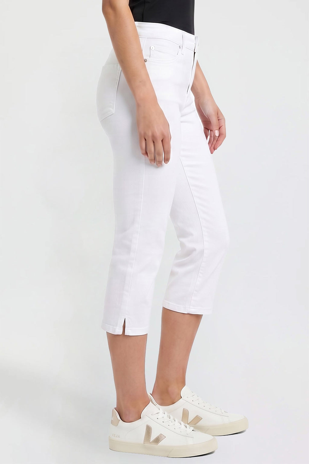 Women's Luxe High Rise Capri with Side Slit