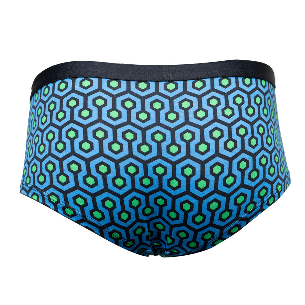 Bamboo Hexagon Cheeky Boyshorts back view