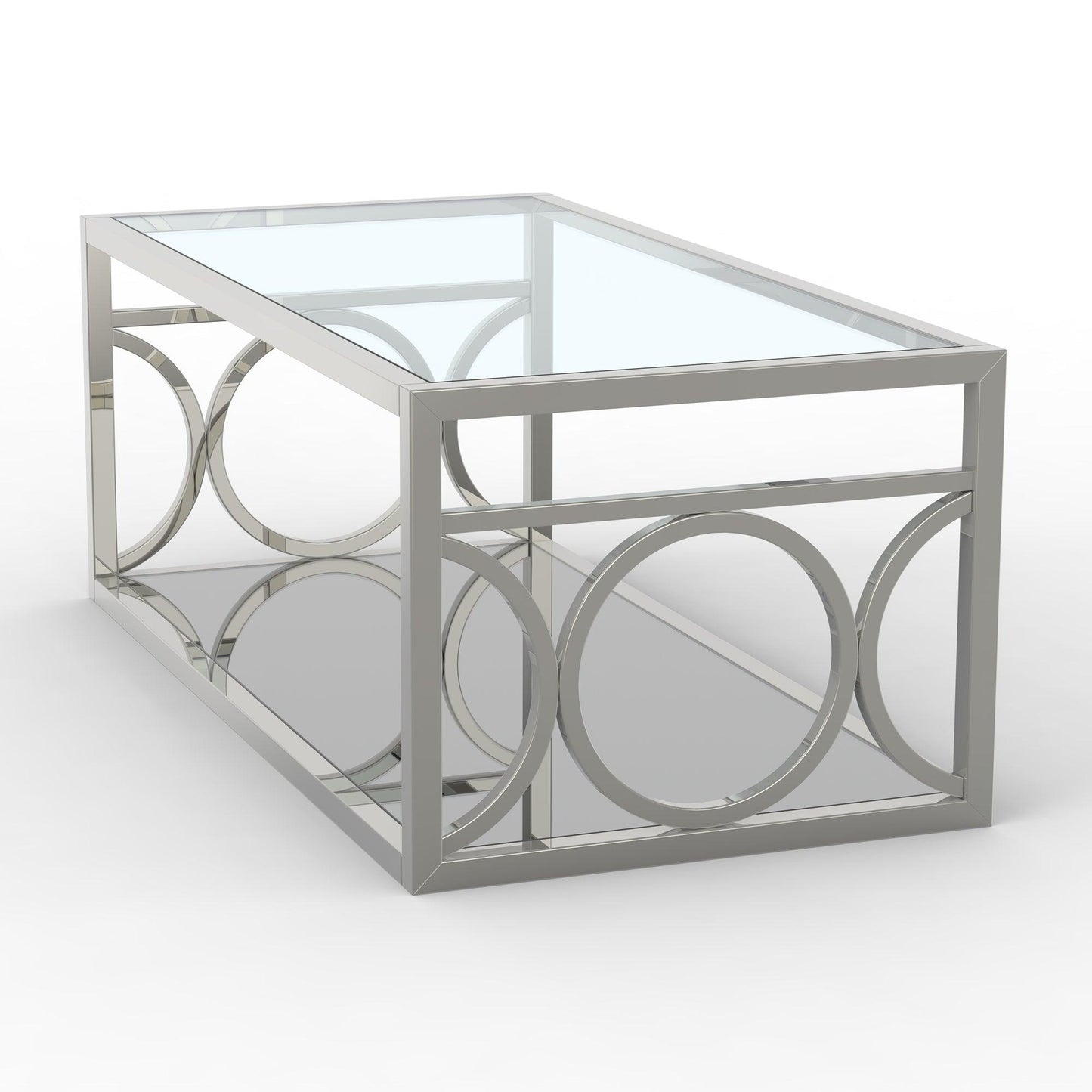 47" Contemporary Coffee Table in Chrome