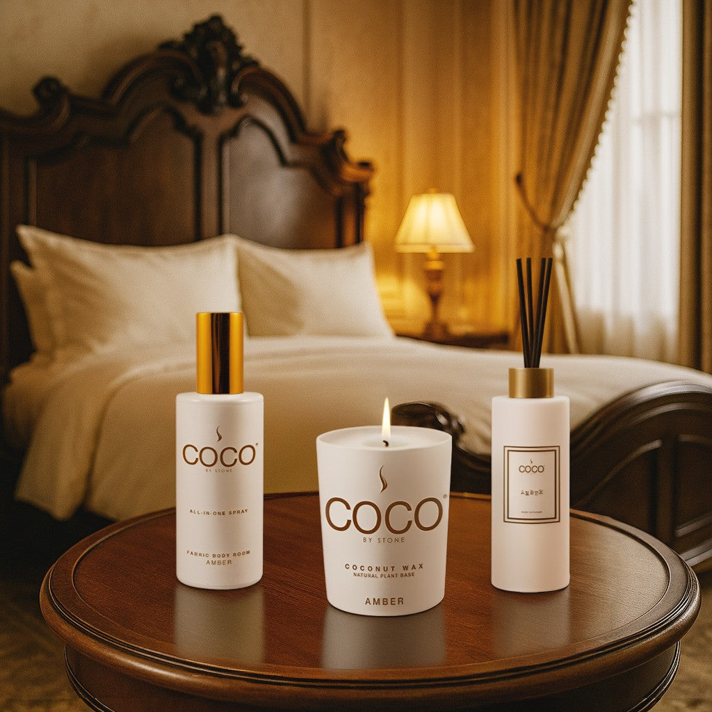 Amber Natural Coconut Apricot Wax Candle