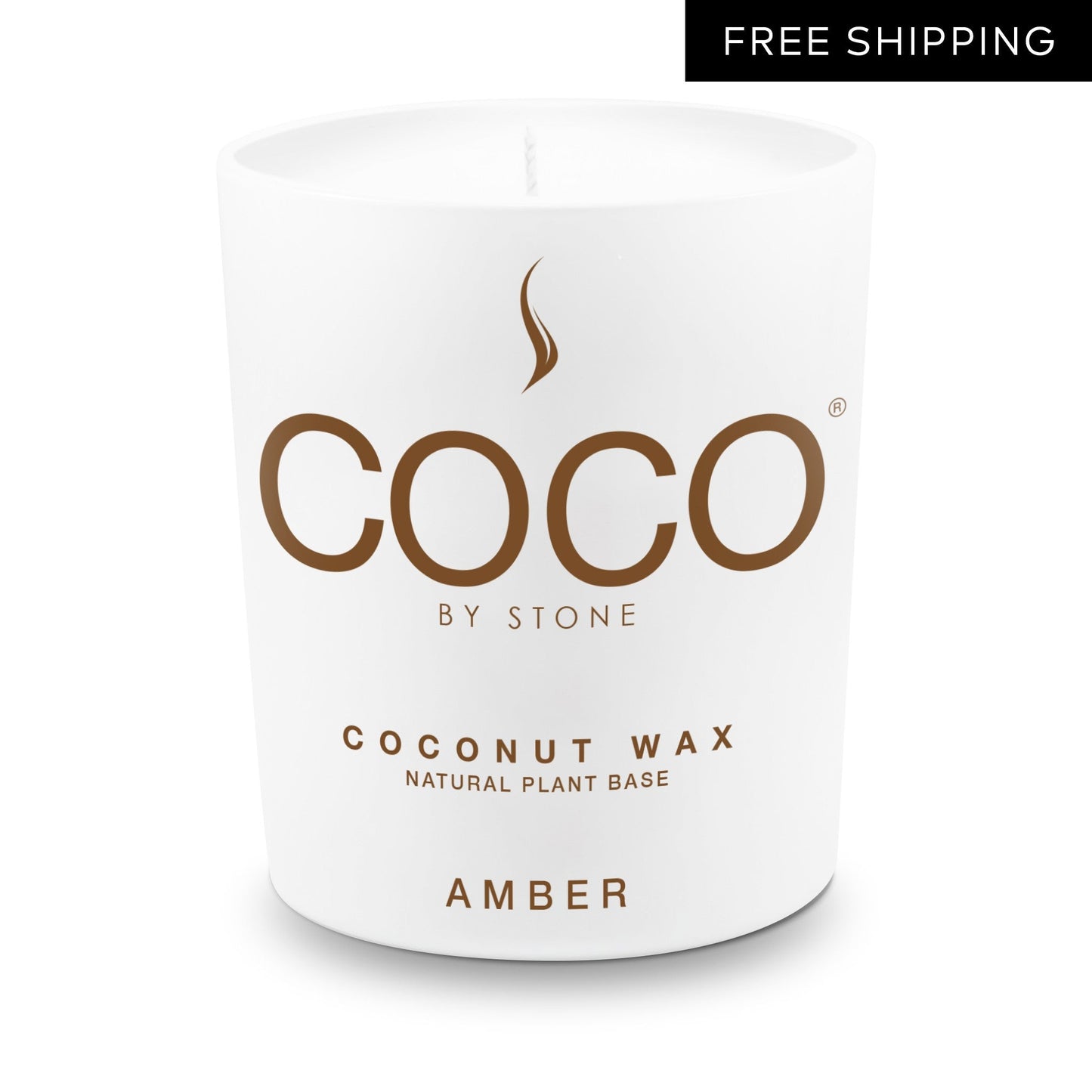 Amber Natural Coconut Apricot Wax Candle
