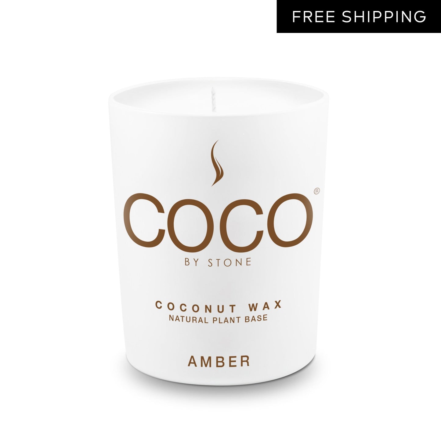 Amber Natural Coconut Apricot Wax Candle