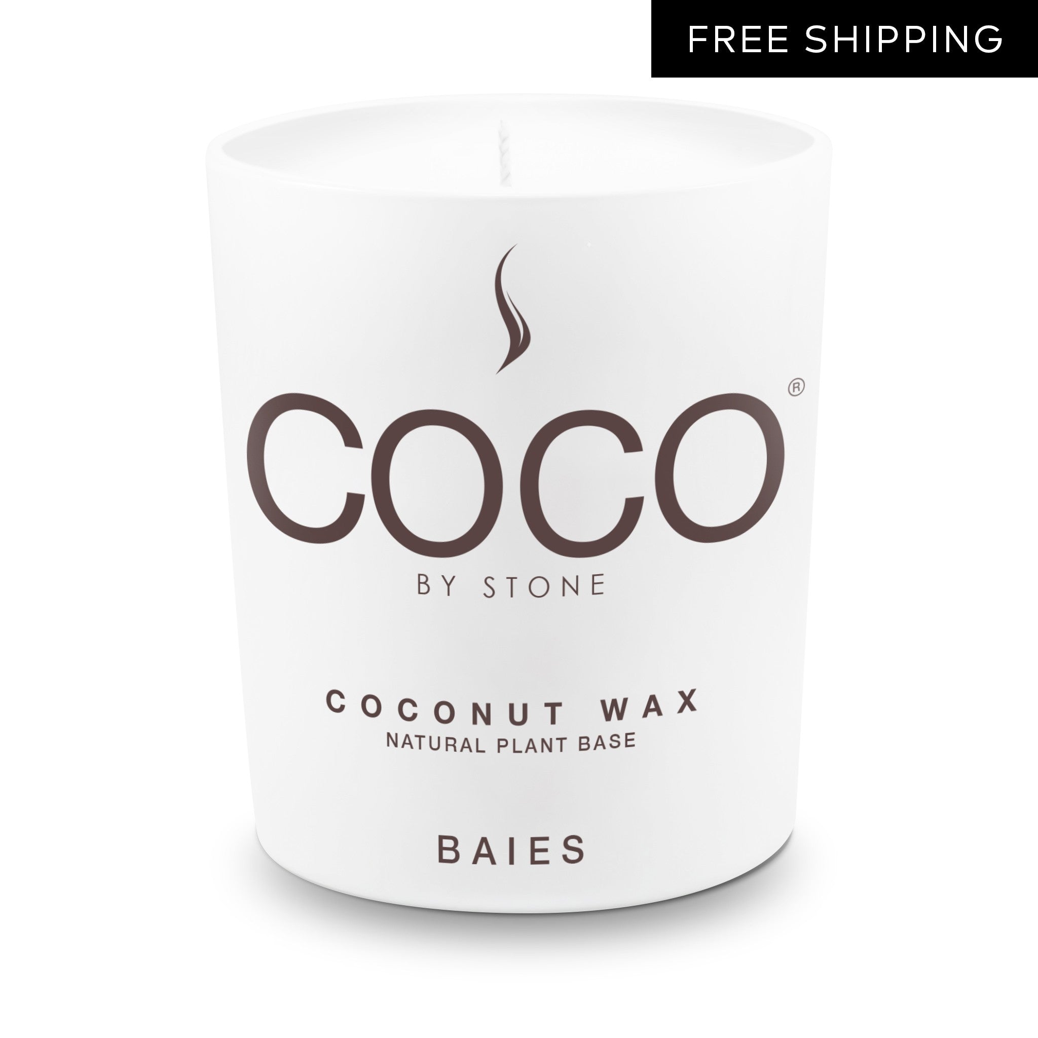 Baies Natural Coconut Apricot Wax Candle