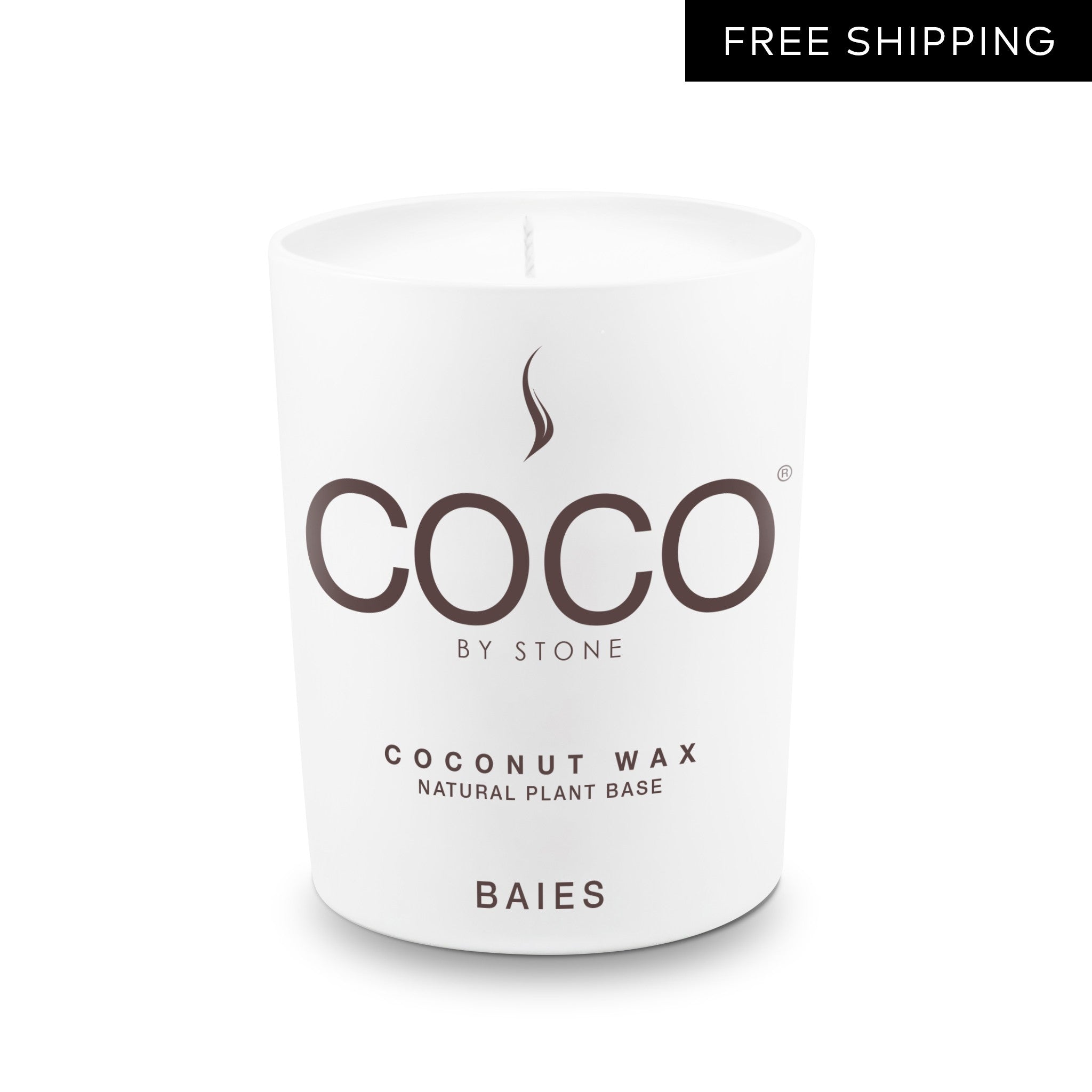 Baies Natural Coconut Apricot Wax Candle