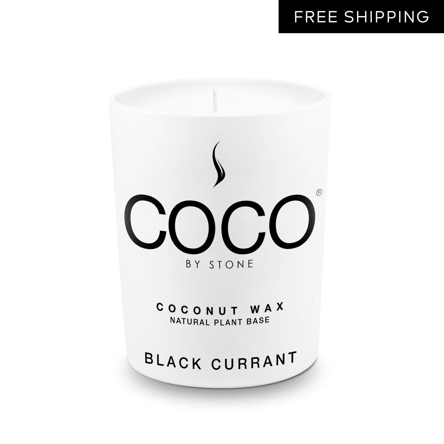 Black Currant Natural Coconut Apricot Wax Candle