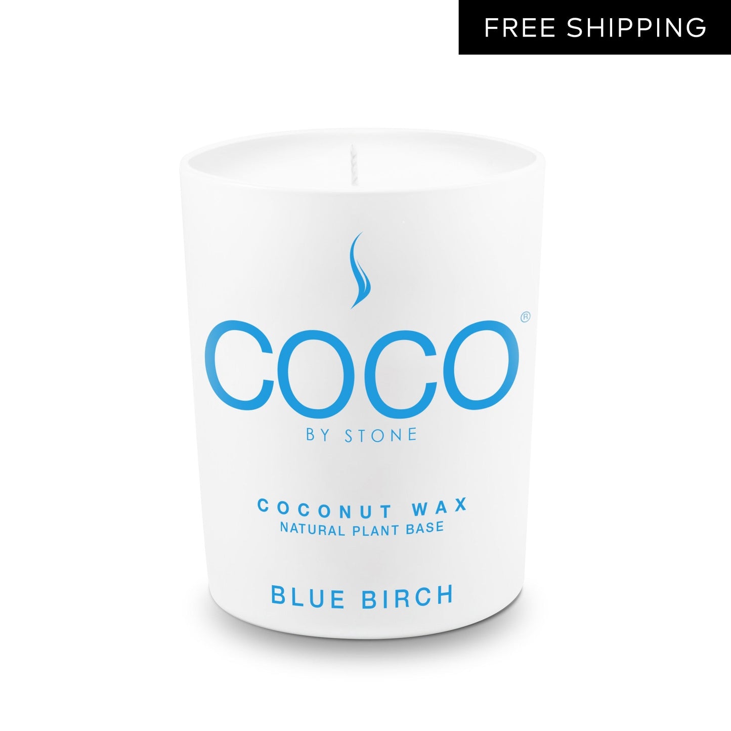 Blue Birch Natural Coconut Apricot Wax Candle