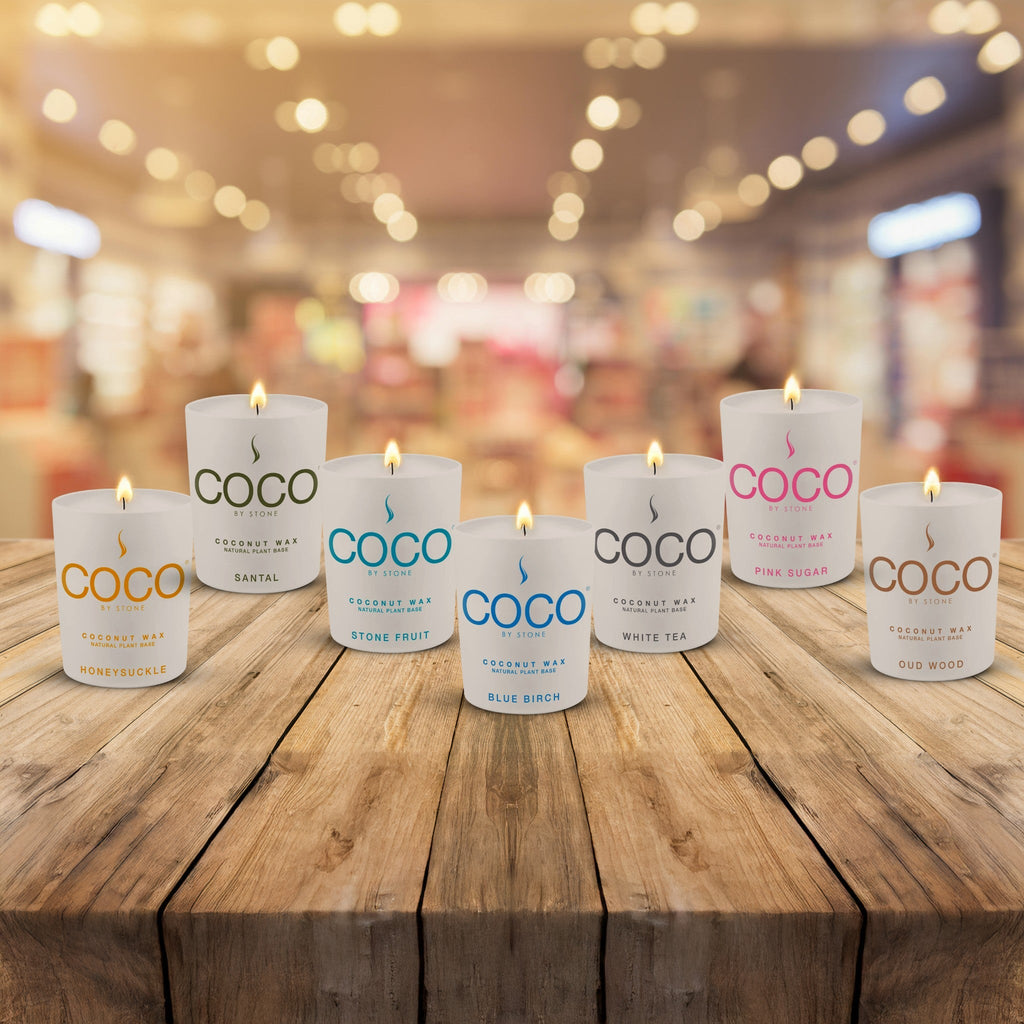 Honeysuckle Natural Coconut Apricot Wax Candle