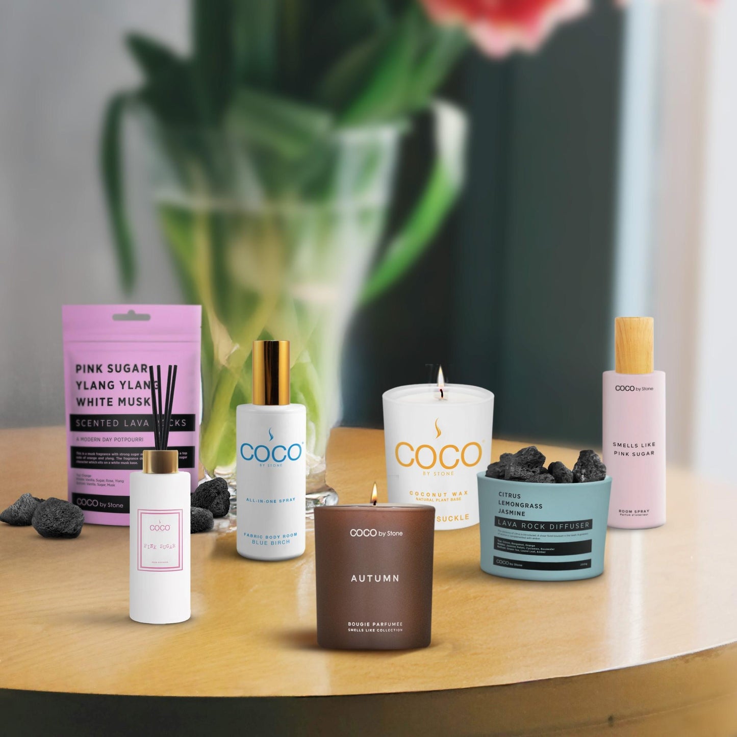 Honeysuckle Natural Coconut Apricot Wax Candle