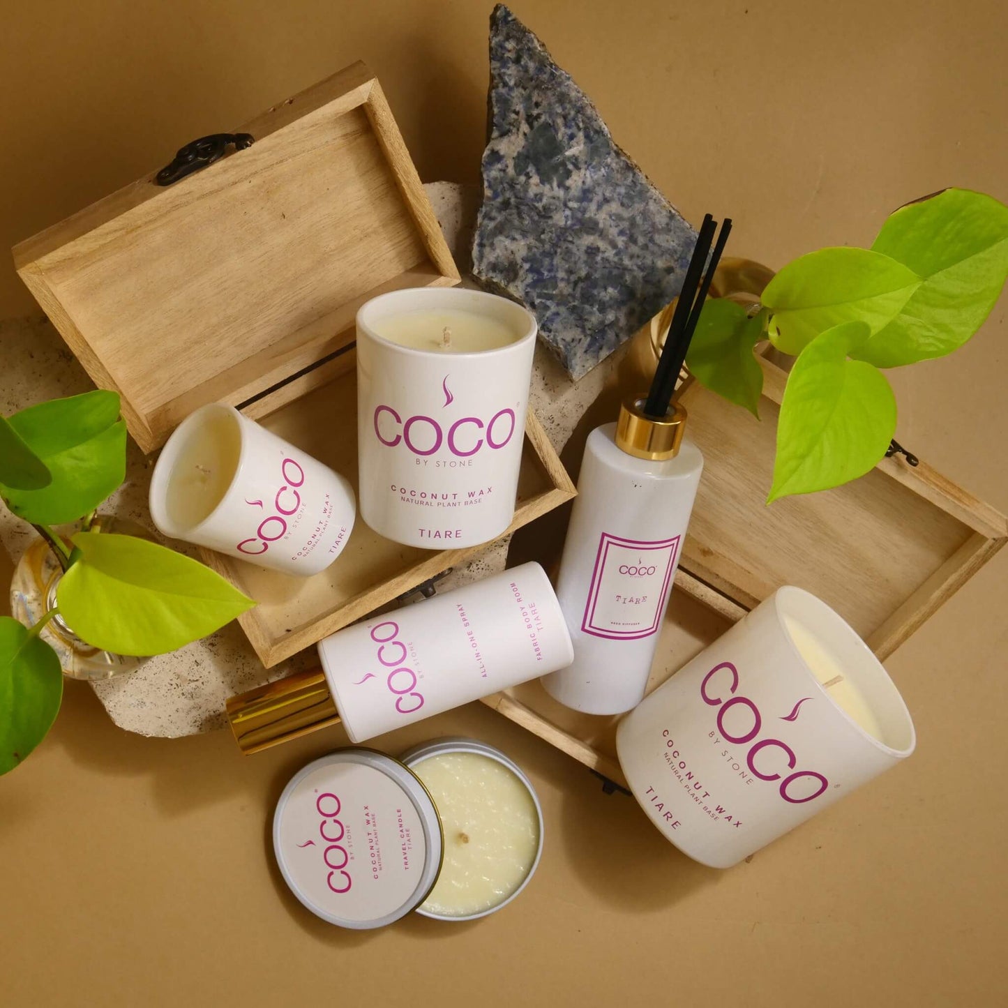 Tiare Natural Coconut Apricot Wax Candle