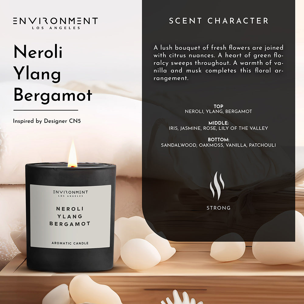 8oz Neroli | Ylang | Bergamot Candle with Lid and Box (Inspired by Chanel Chanel #5®)