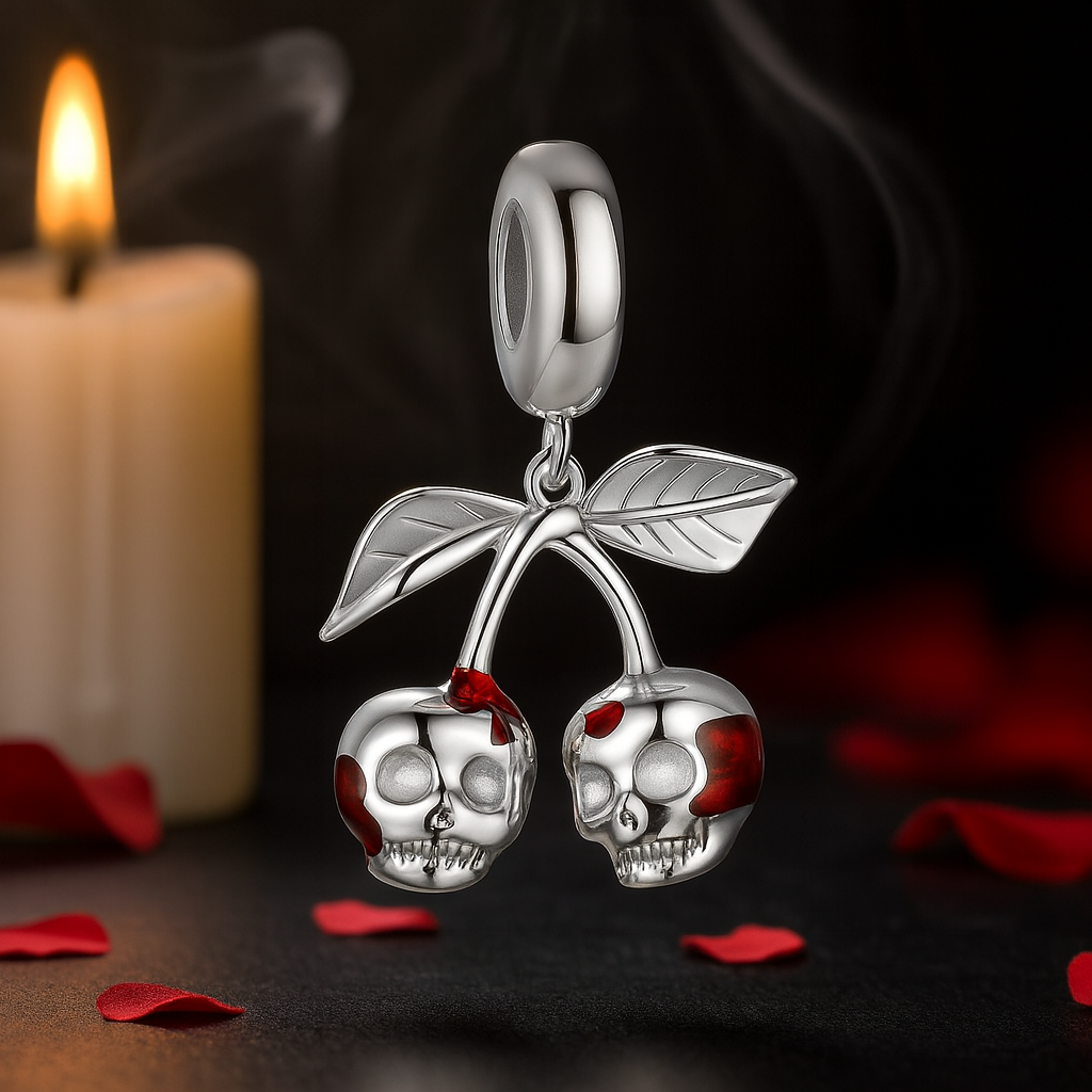 Cherry Skull Gothic Charm