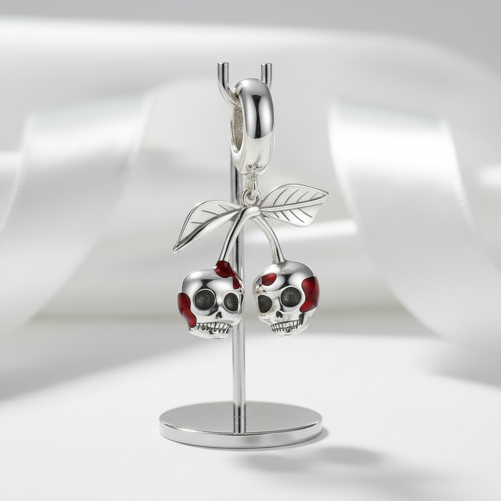 Cherry Skull Gothic Charm