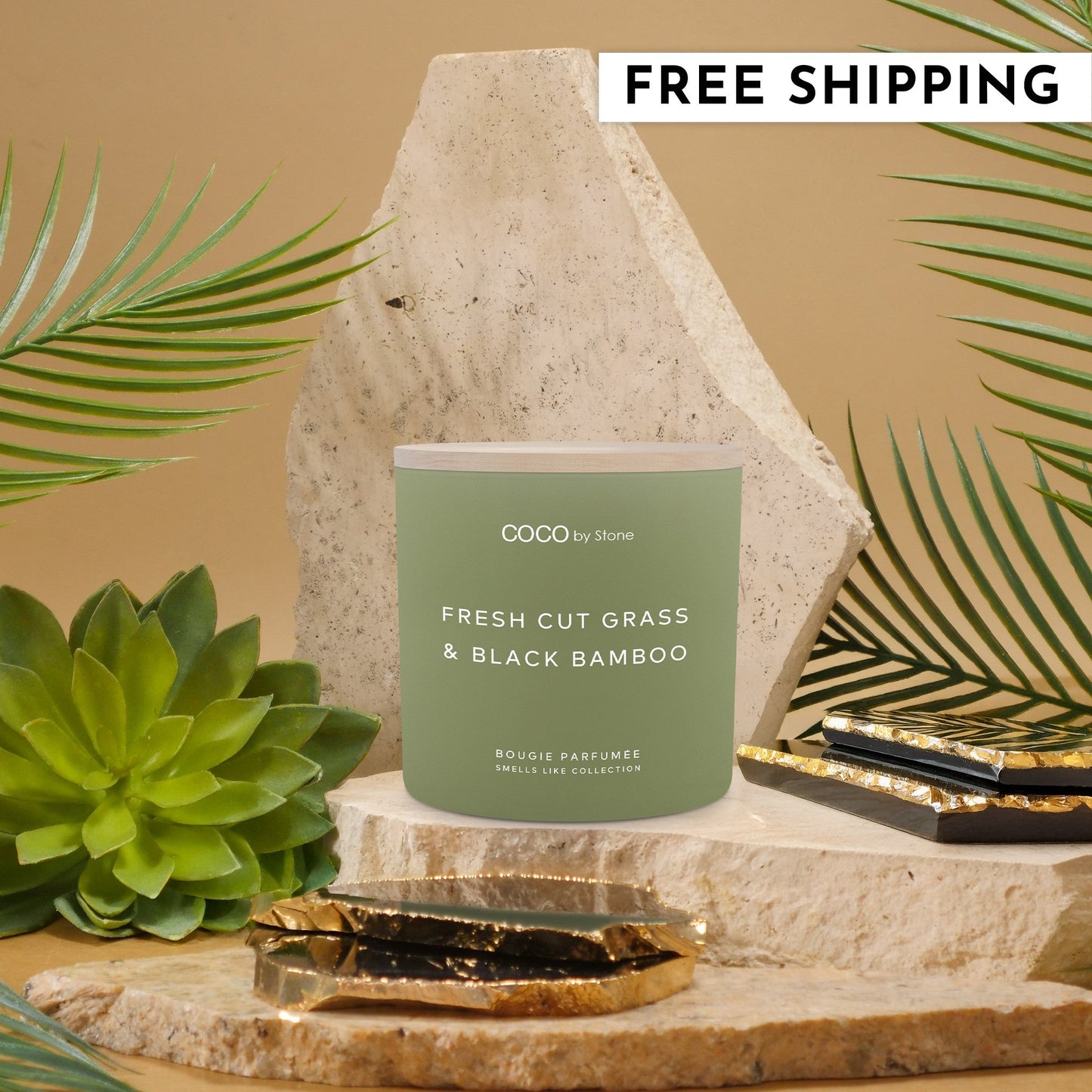 15oz Smells Like Fresh Cut Grass & Black Bamboo Candle