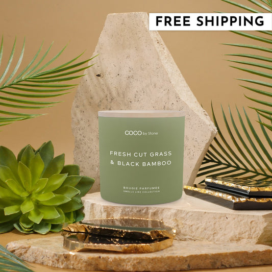 15oz Smells Like Fresh Cut Grass & Black Bamboo Candle