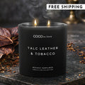 15oz Smells Like Talc Leather & Tobacco Candle