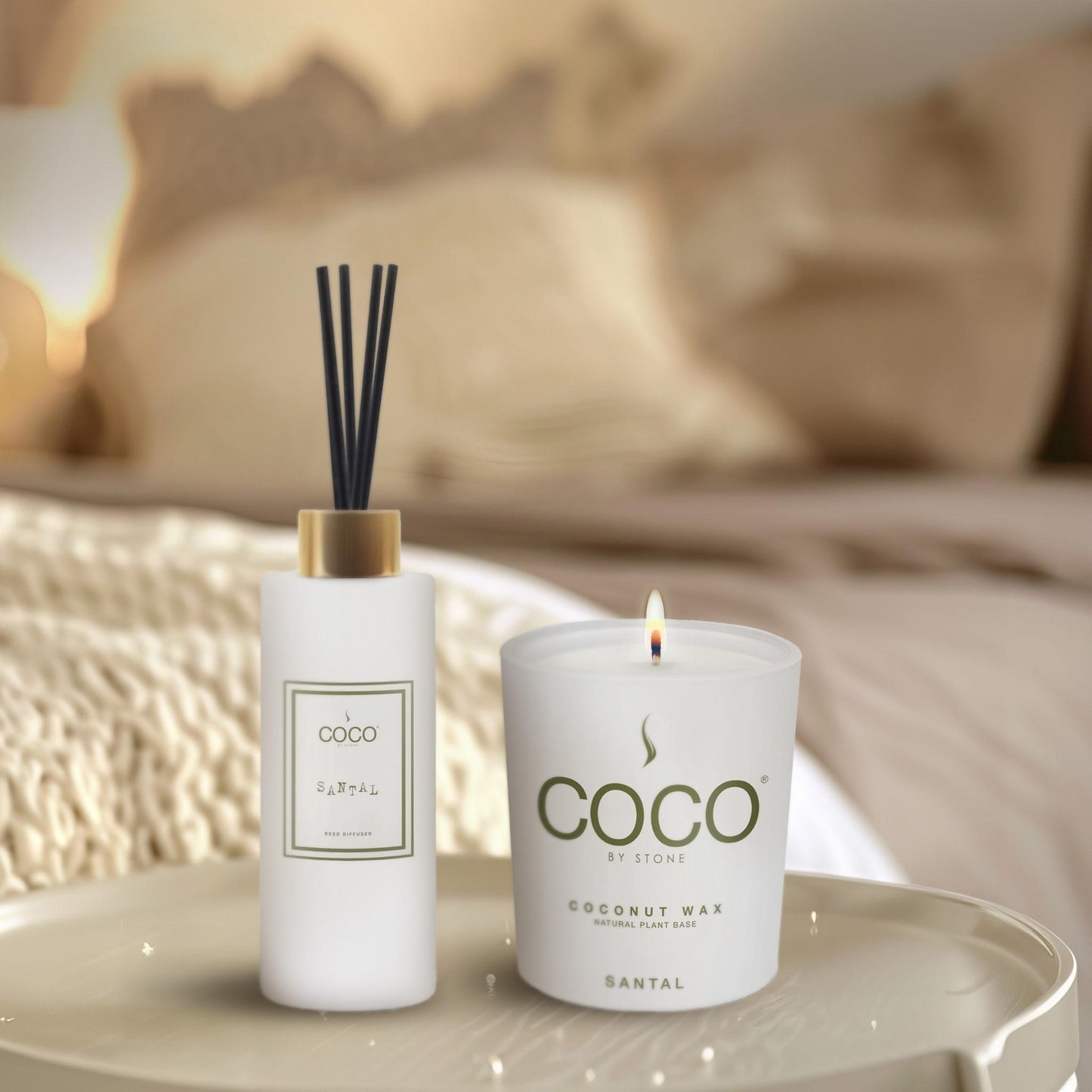 Santal Natural Coconut Apricot Wax Candle