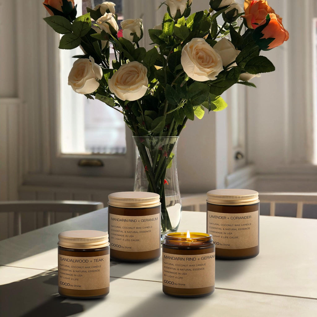 3.5oz Cypress + Vetiver Natural Coconut Apricot Wax Candle
