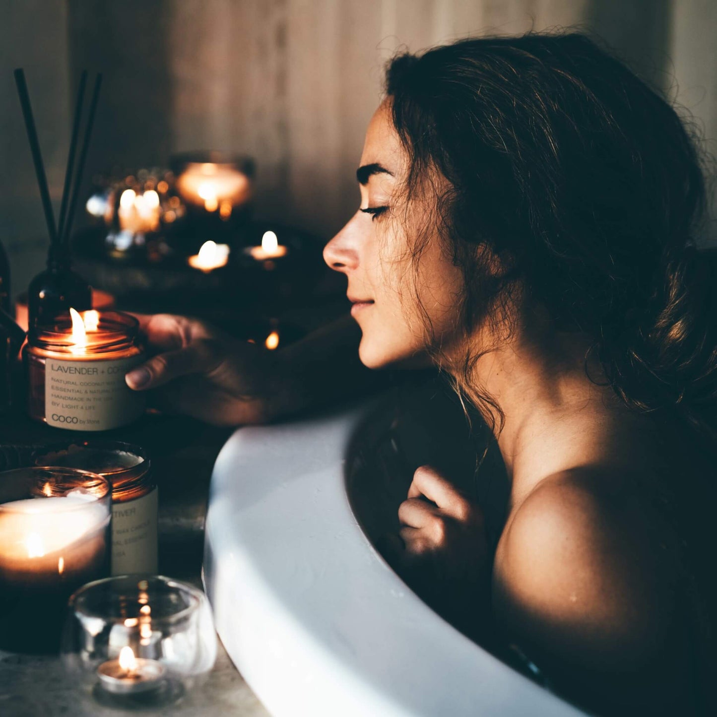 7.2oz Lavender + Coriander Natural Coconut Apricot Wax Candle