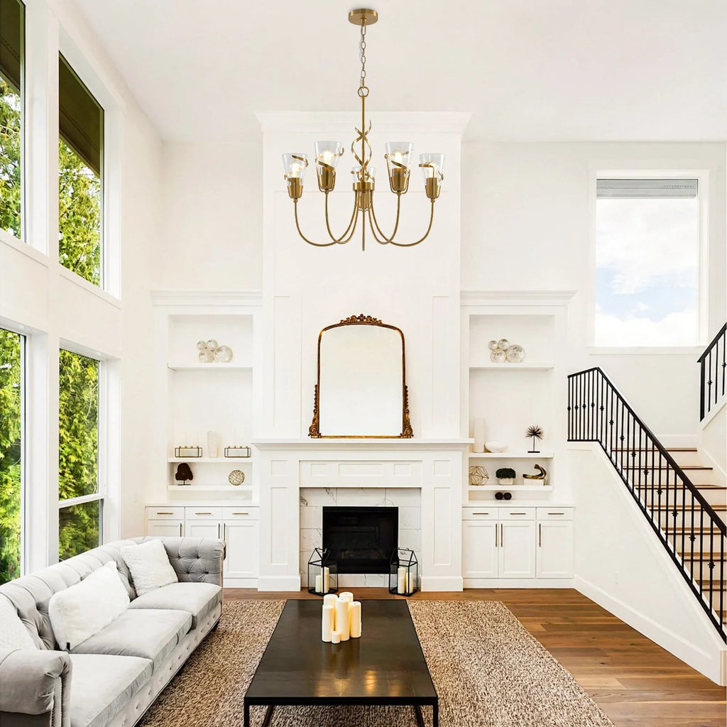 26 Inch Uriah 5-Light Golden Chandelier