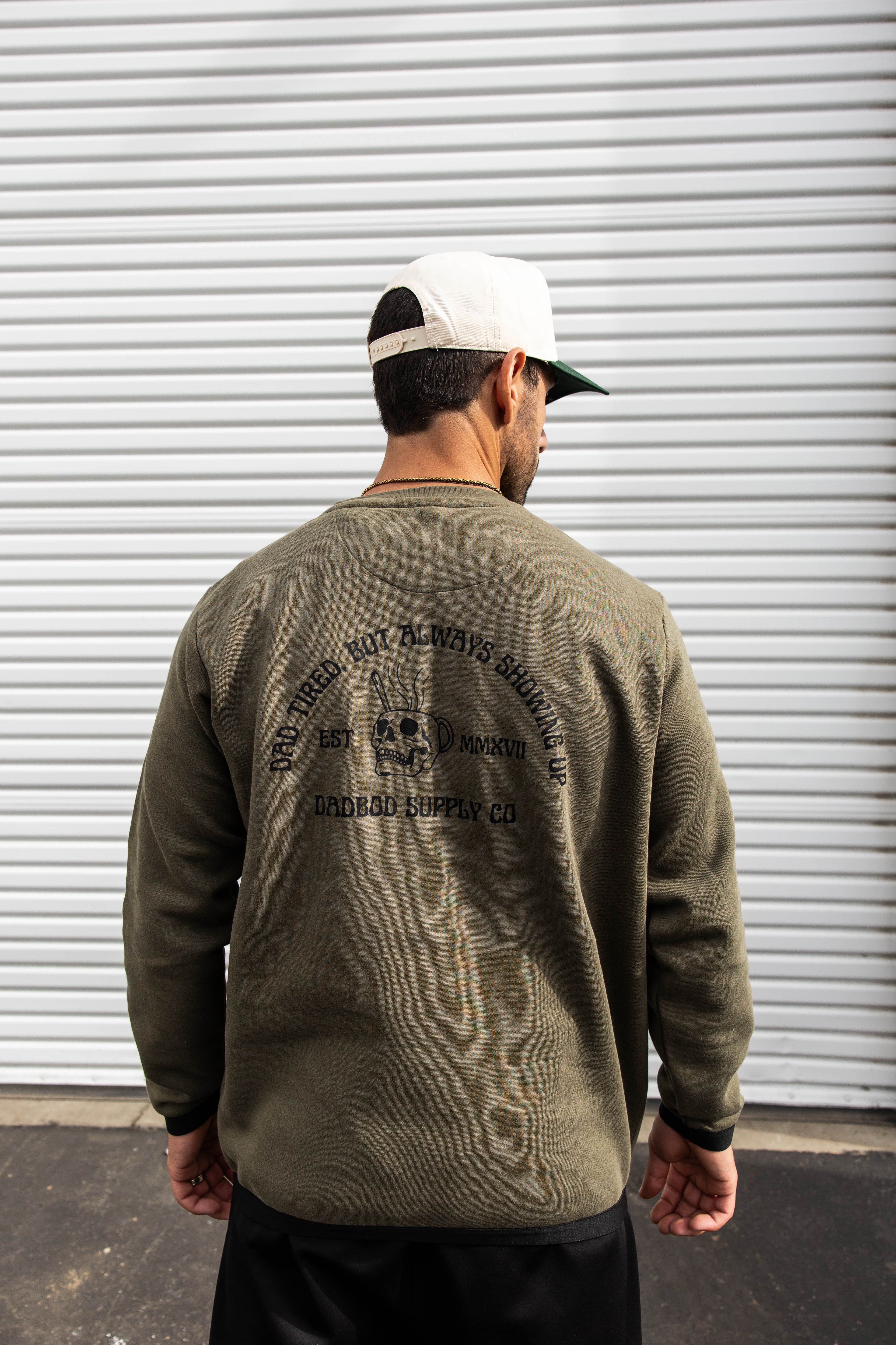 Dad Tired Crew Neck Sweatshirt