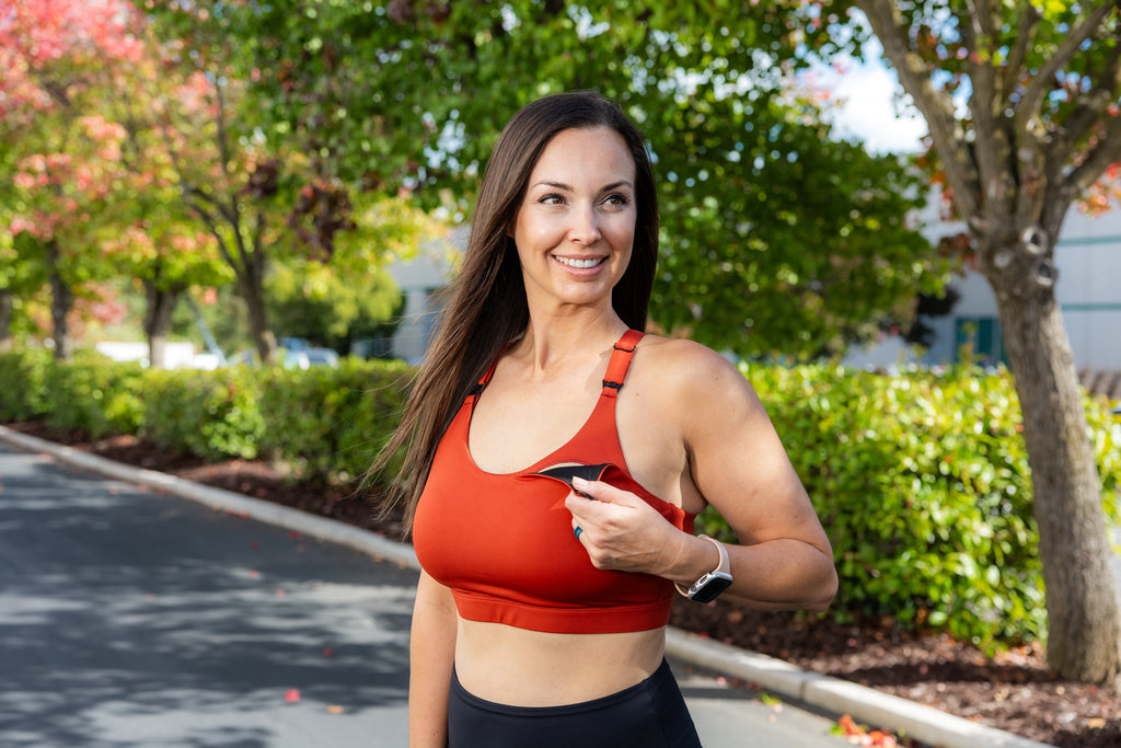 Ultra Comfort Active Nursing Bra in Burnt Orange — thoughtful Mother’s Day gift for new moms by MWBW