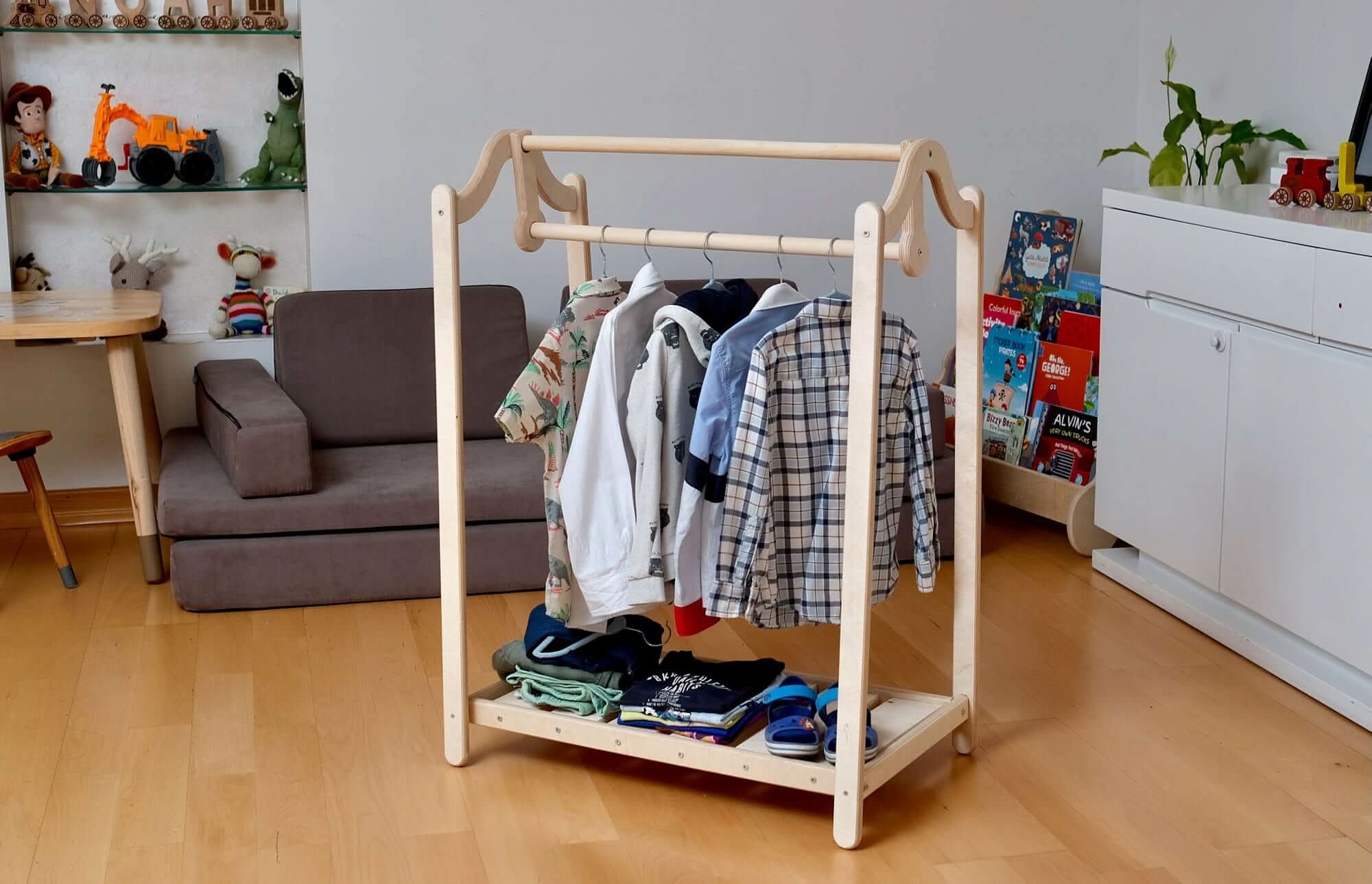 Montessori Wooden Wardrobe Set