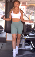 Varsity: Strappy Sports Bra in White