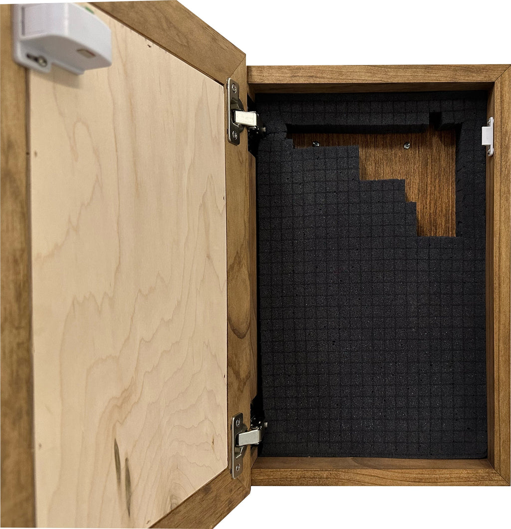 Red Cardinal Bird Gun Concealment Furniture - Handcrafted Hidden Gun Storage Wall Decor - Hidden Gun Shelf with Magnetic Lock for Quick Access