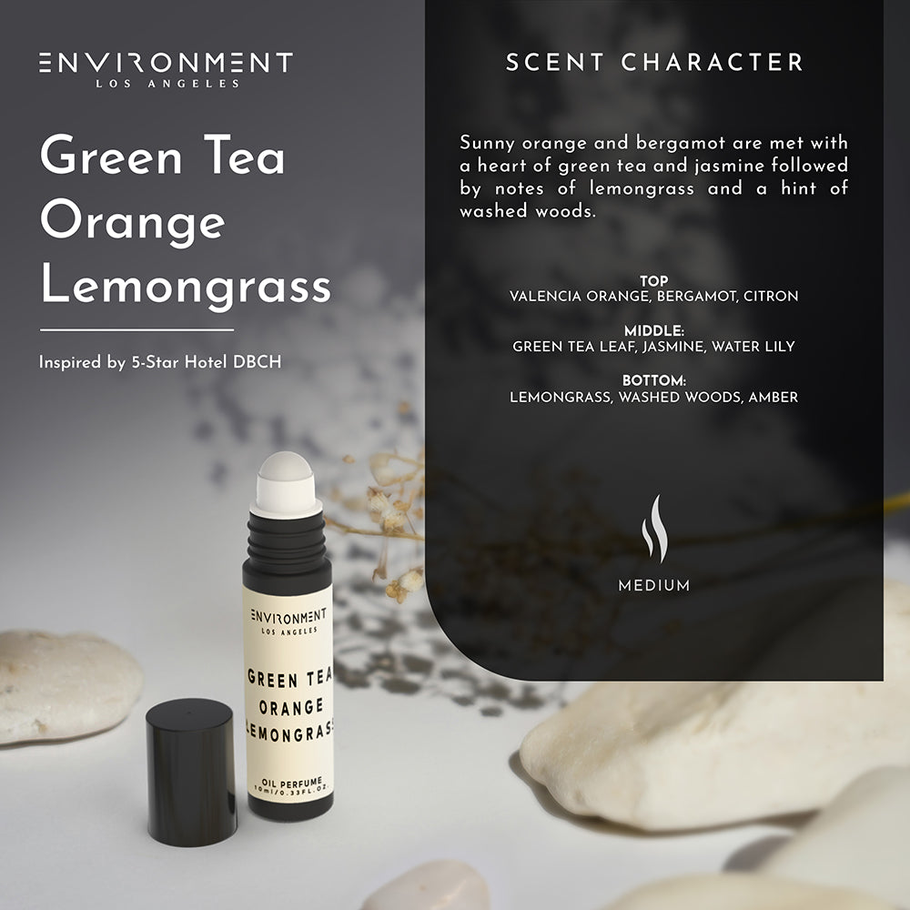 Green Tea | Orange | Lemongrass Roll-on Oil Perfume (Inspired by Delano Beach Club Hotel®)