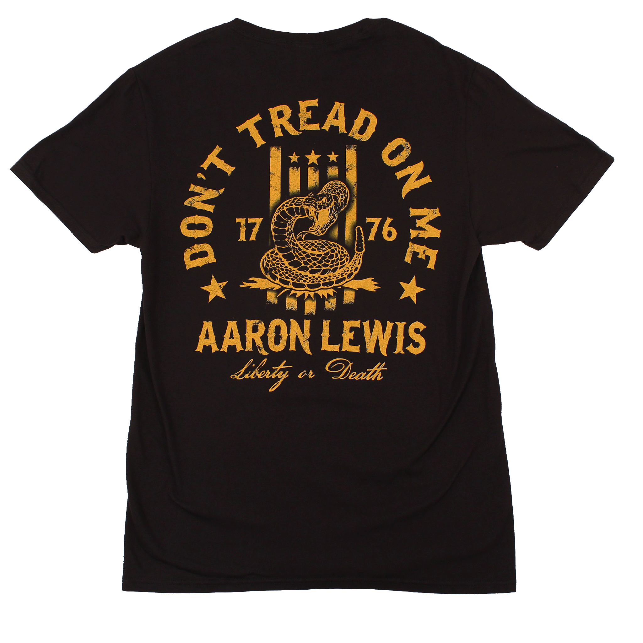 Aaron Lewis Don't Tread On Me Tee (Black/Gold)