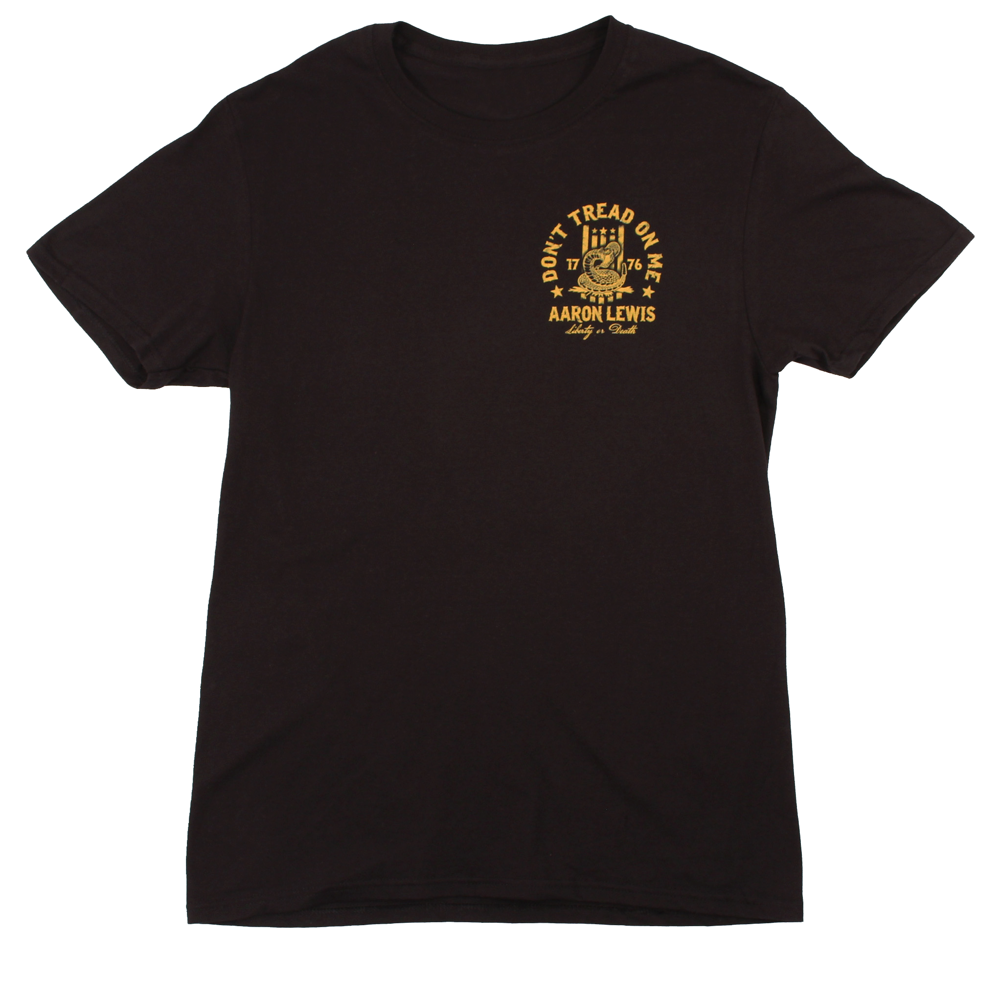 Aaron Lewis Don't Tread On Me Tee (Black/Gold)