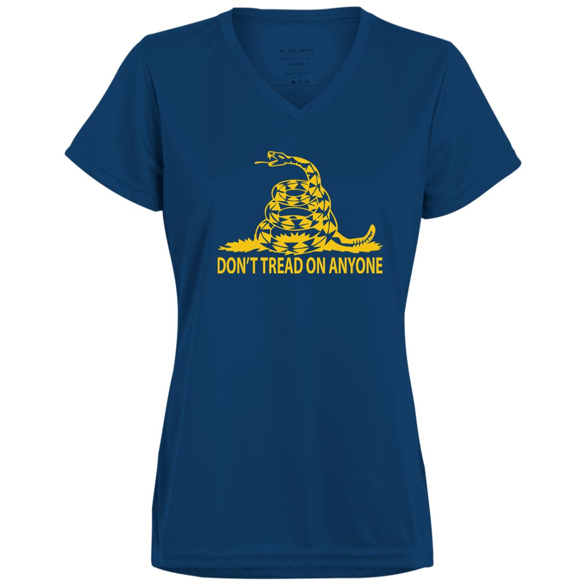 Don't Tread on Anyone Ladies’ Moisture-Wicking V-Neck Tee