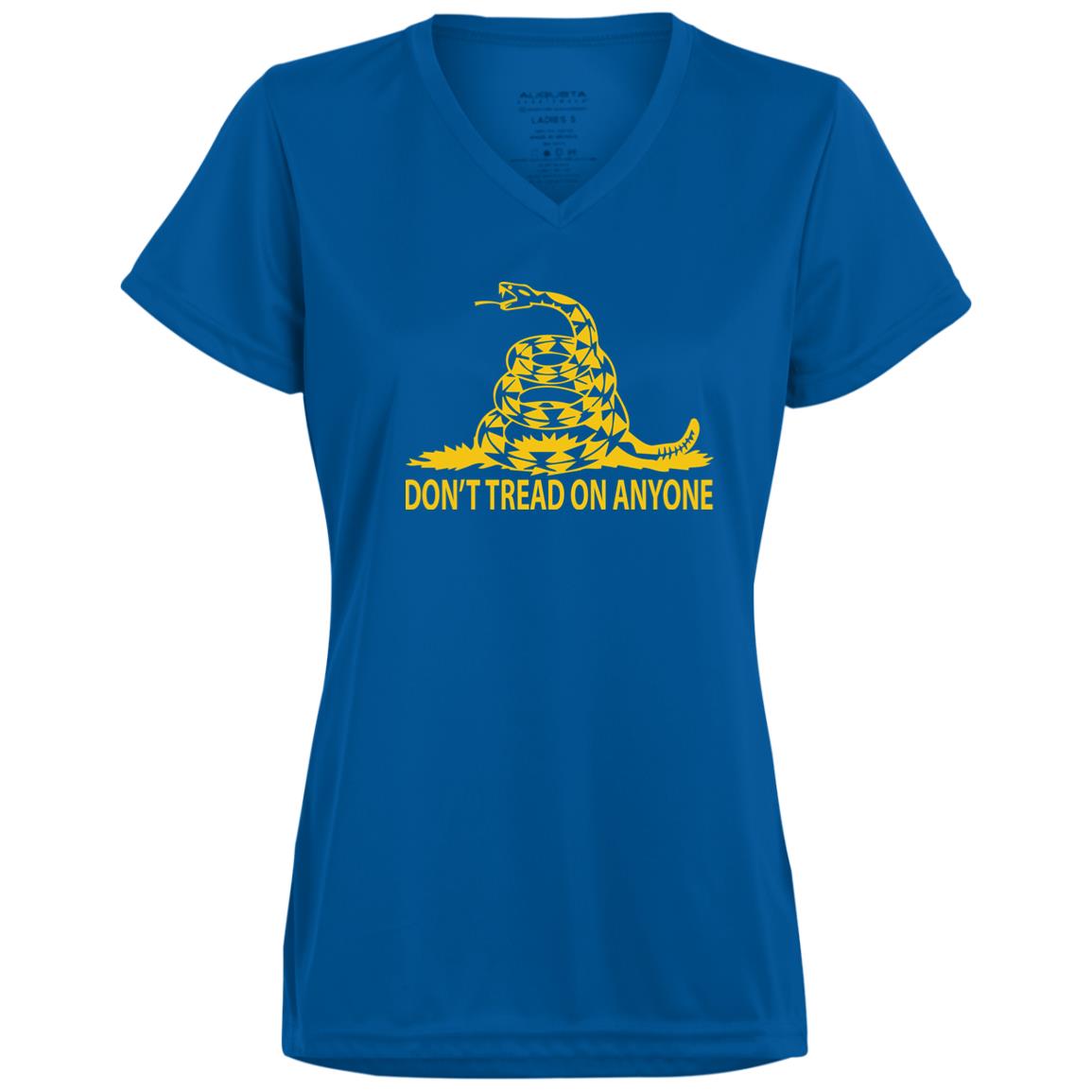 Don't Tread on Anyone Ladies’ Moisture-Wicking V-Neck Tee