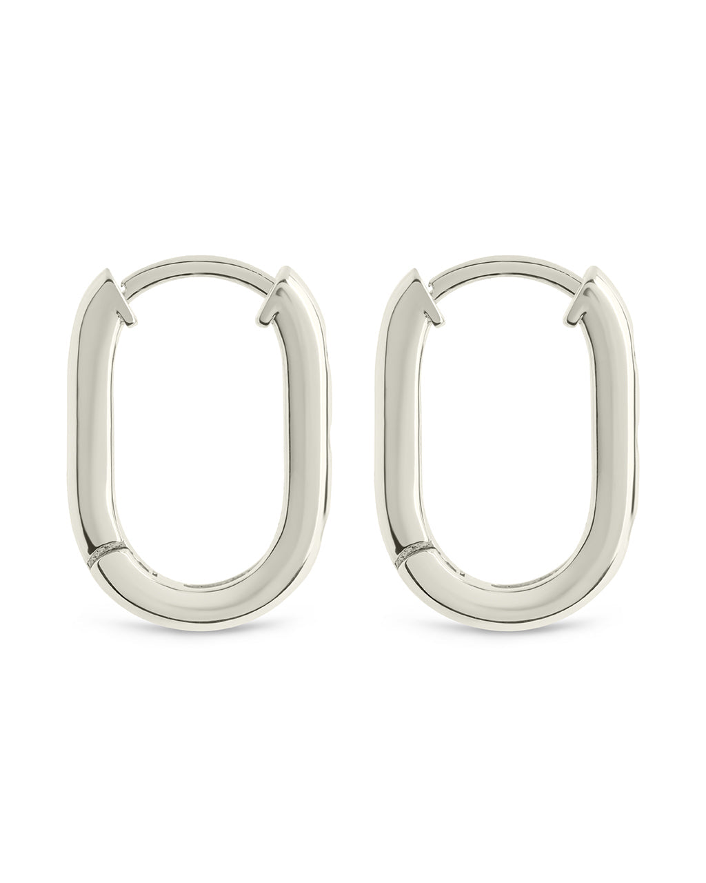 Casey Rectangular CZ Hoop Earrings